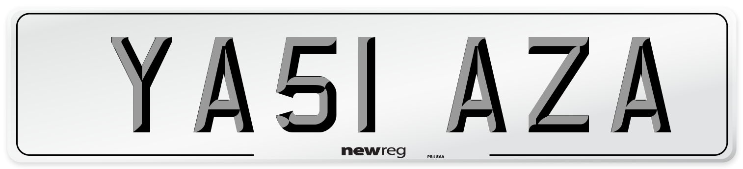 YA51 AZA Number Plate from New Reg